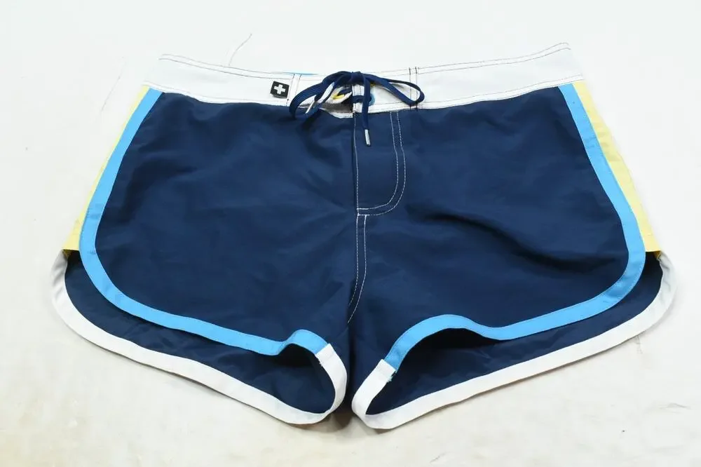 Andrew Christian Swim Shorts Mens 30 Navy Blue Drawstring 2.5